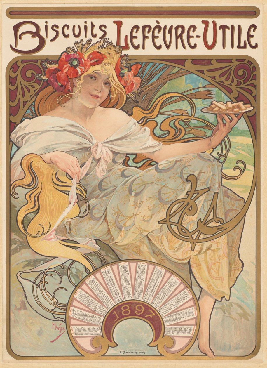 Lefèvre-Utile sütik alkotó: Alphonse Marie Mucha