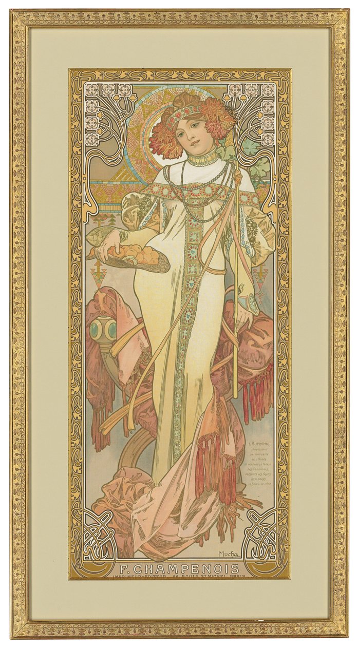 Négy évszak: 1900. ősz alkotó: Alphonse Mucha