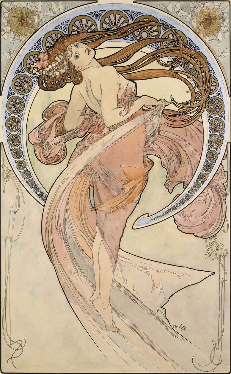A tánc, 1898 alkotó: Alphonse Mucha