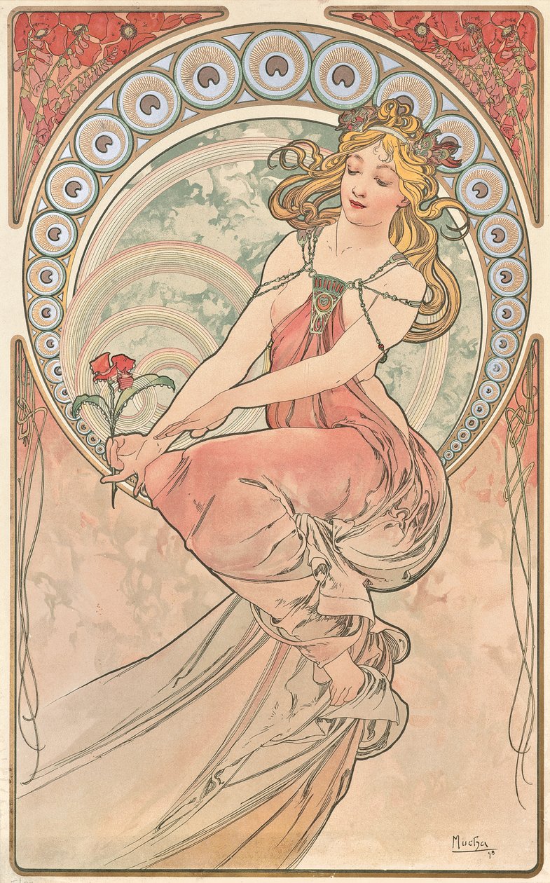 Festmény, 1898 alkotó: Alphonse Mucha