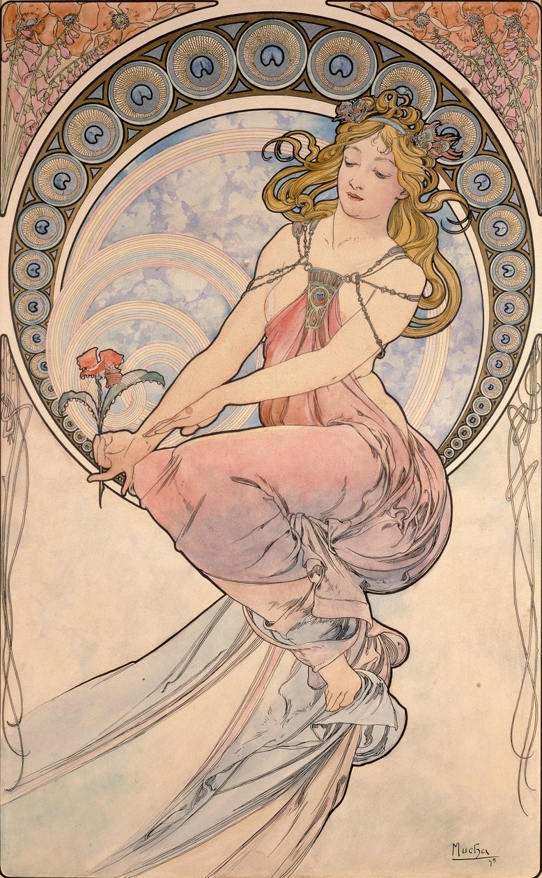 Festmény, 1898 alkotó: Alphonse Mucha
