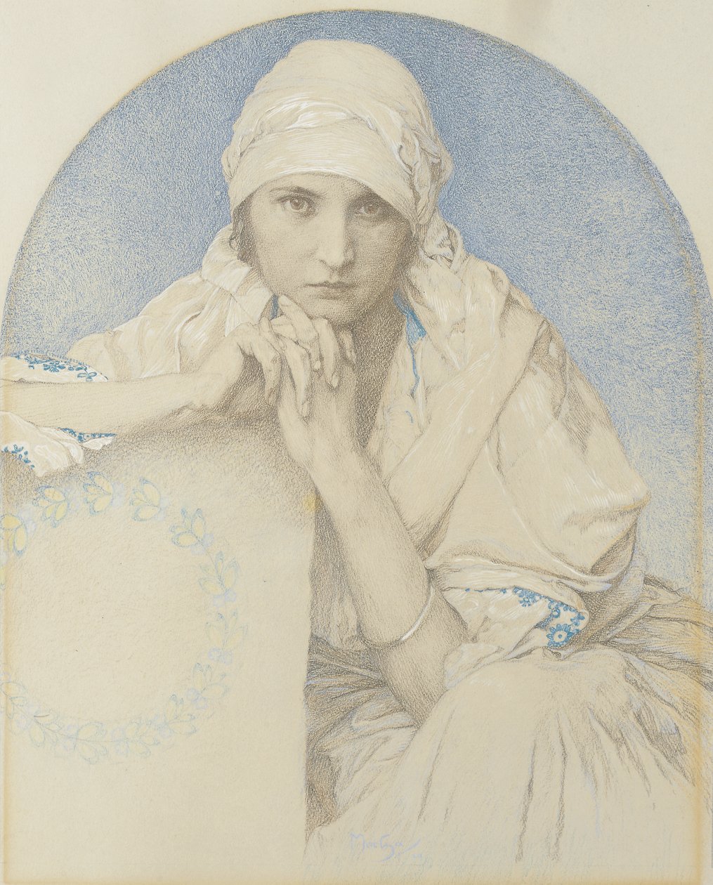 Jaroslava portréja alkotó: Alphonse Mucha