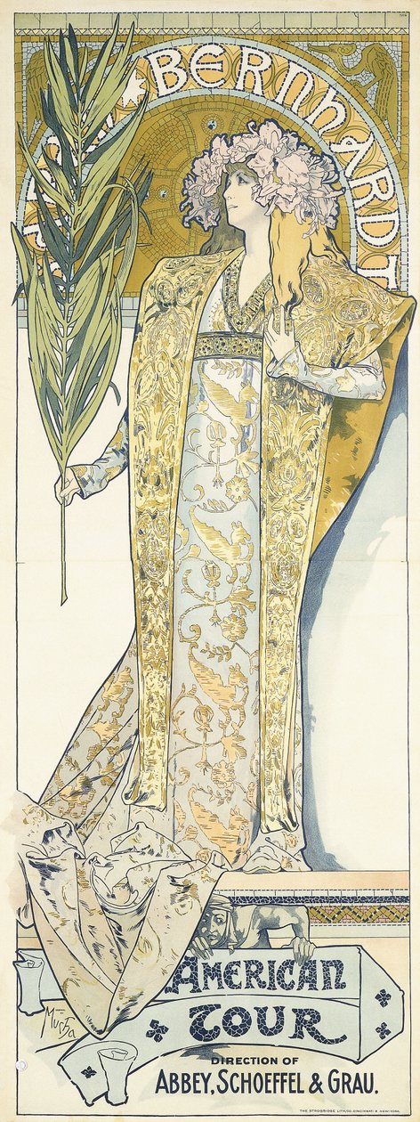 Sarah Bernhardt, Amerikai turné, 1895 alkotó: Alphonse Mucha