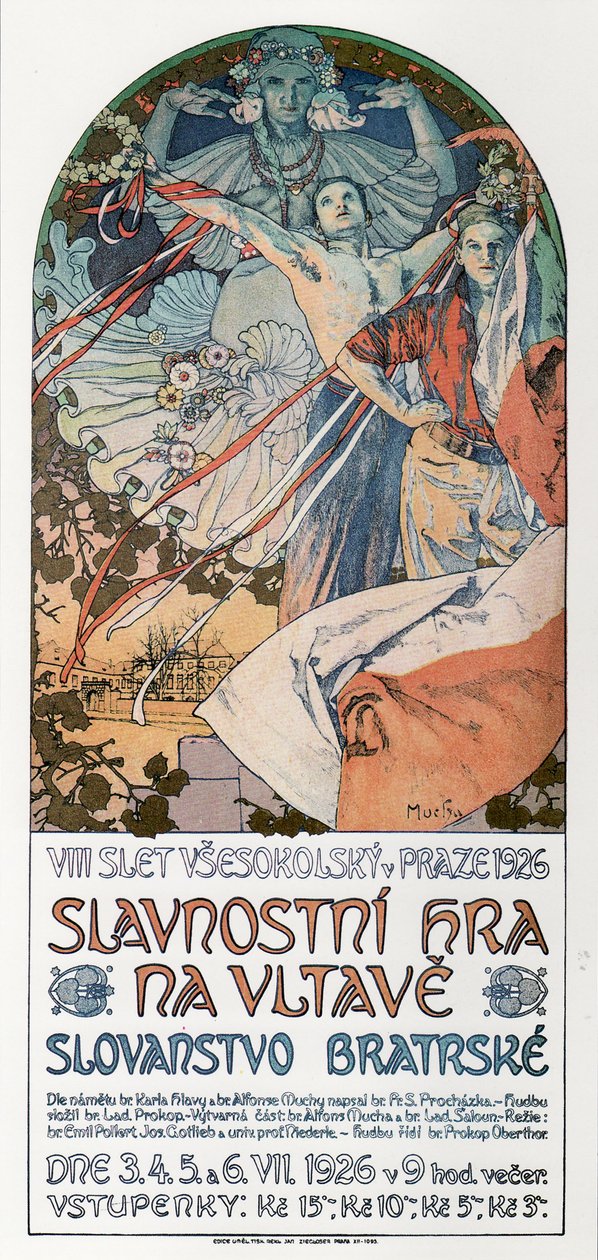 8. Sokol Fesztivál Prágában Plakát, 1925 alkotó: Alphonse Mucha