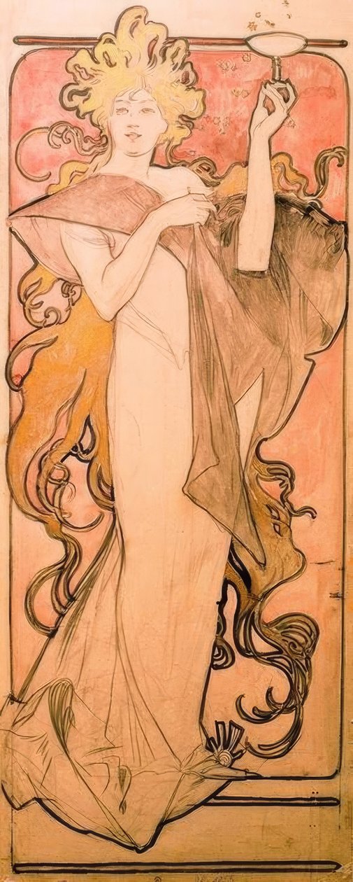 Champagne Ruinart alkotó: Alphonse Mucha