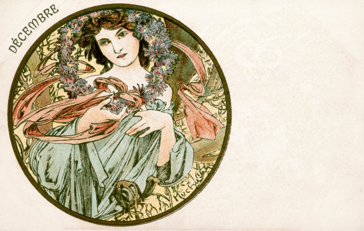 „December”, 1900 alkotó: Alphonse Mucha