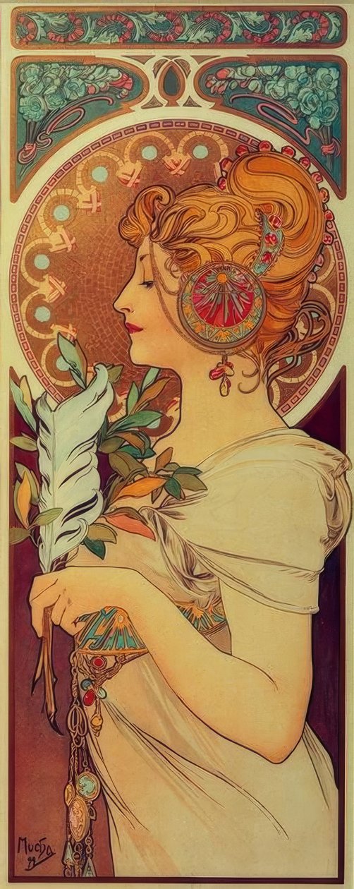 madártoll alkotó: Alphonse Mucha