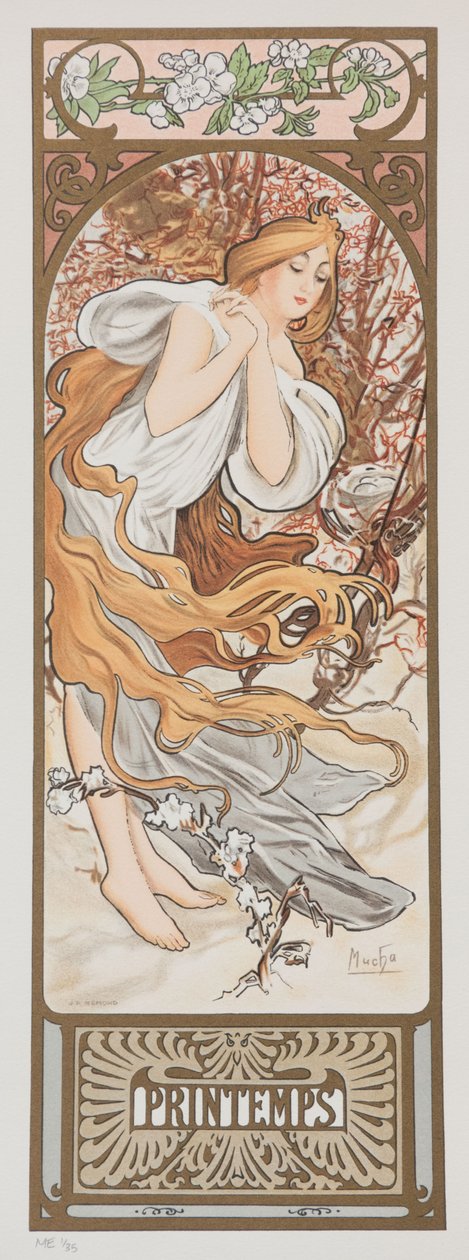 Évszakok. 1897 tavasz. alkotó: Alphonse Mucha