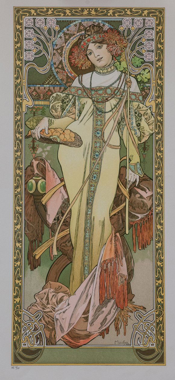 A négy évszak: 1900 ősz. alkotó: Alphonse Mucha