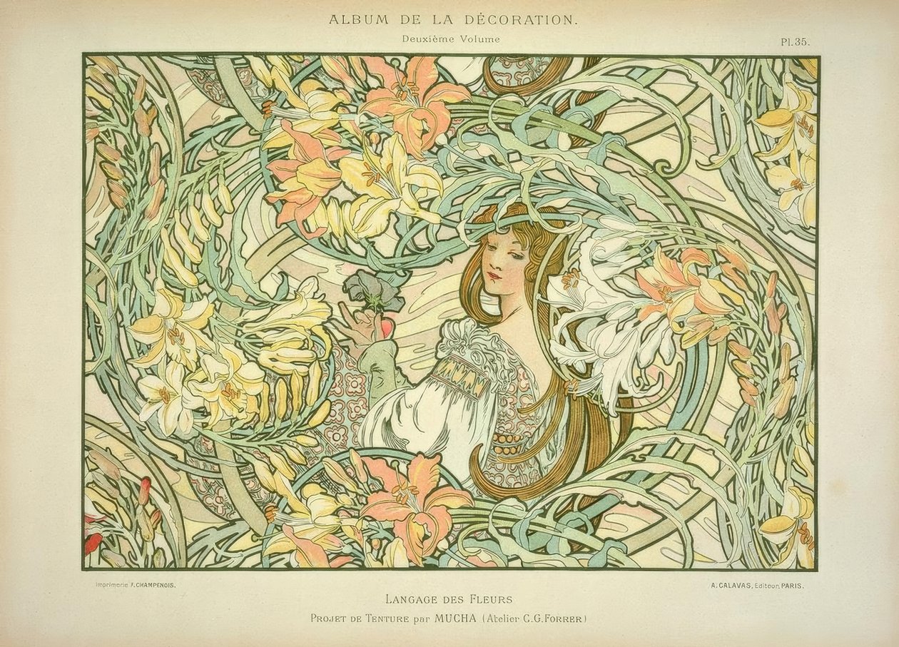 liliom alkotó: Alphonse Mucha