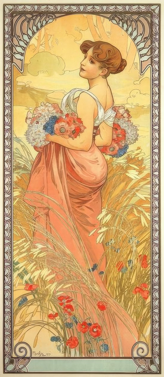 Nyár alkotó: Alphonse Mucha