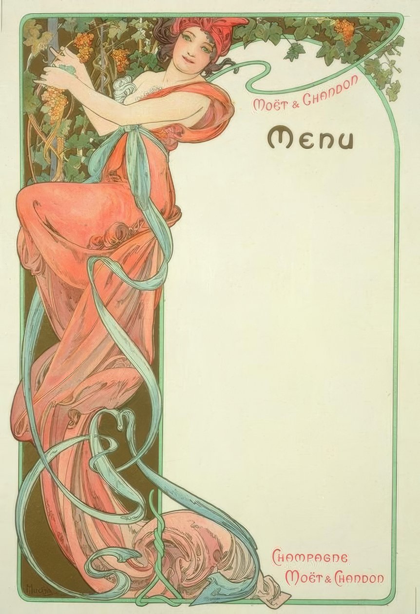 Moët & Chandon / Menü alkotó: Alphonse Mucha