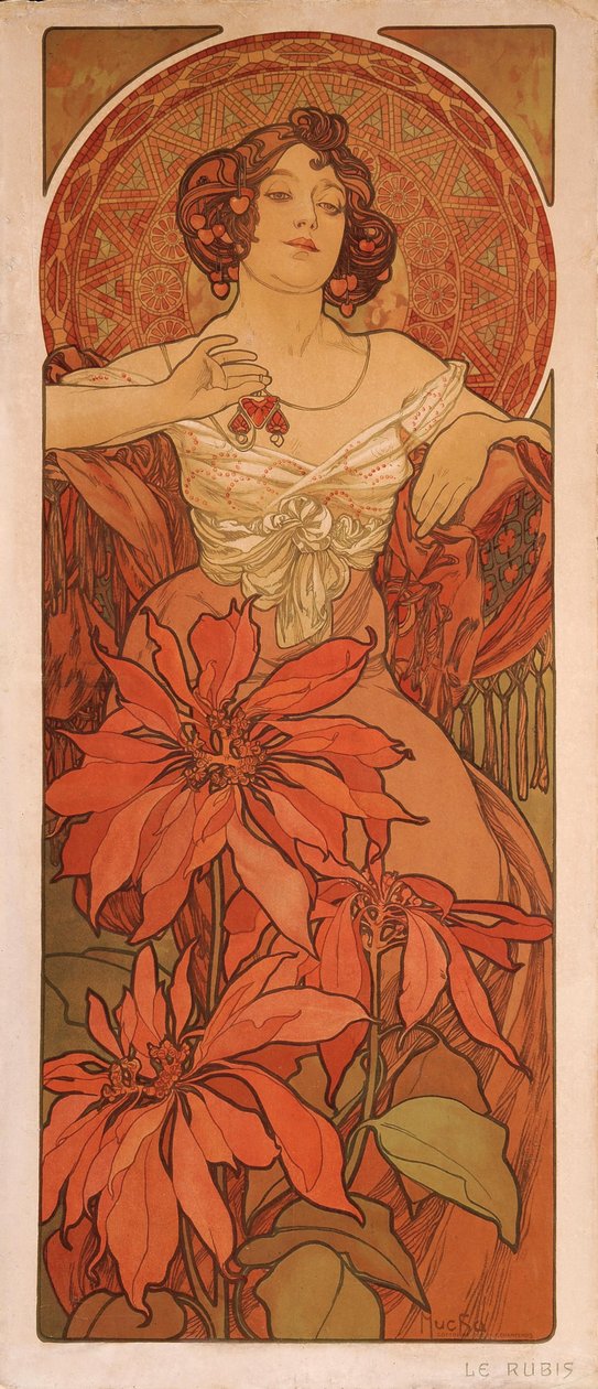 Ruby A drágakövek sorozatból alkotó: Alphonse Mucha
