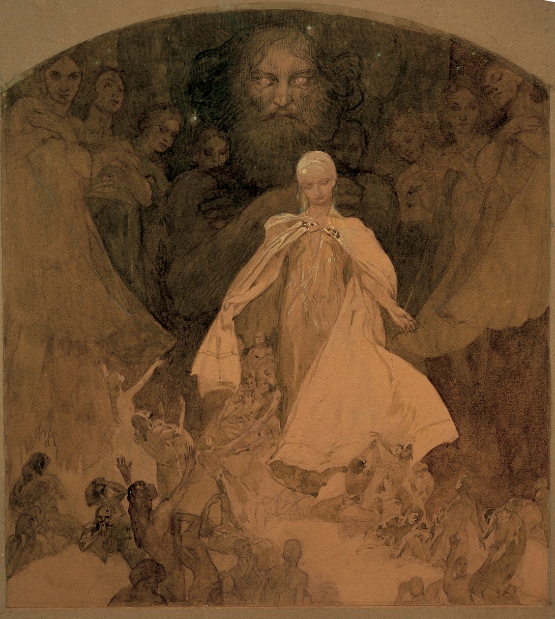 Tanulmány a bölcsesség korához. alkotó: Alphonse Mucha