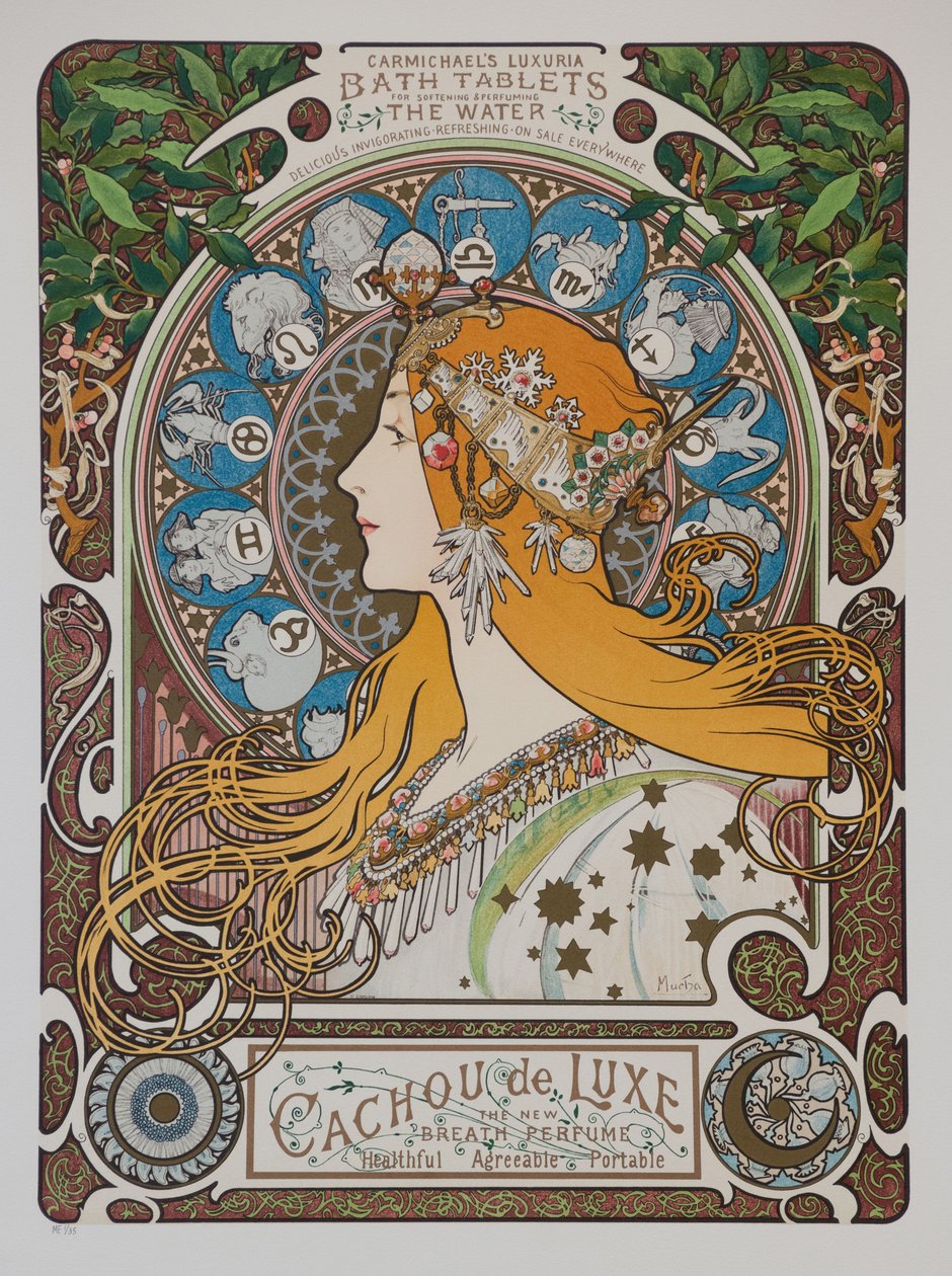 Zodiákus Zodiákus, 1896. alkotó: Alphonse Mucha