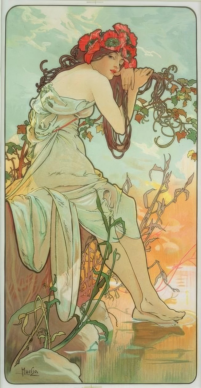 Nyár alkotó: Alphonse Mucha