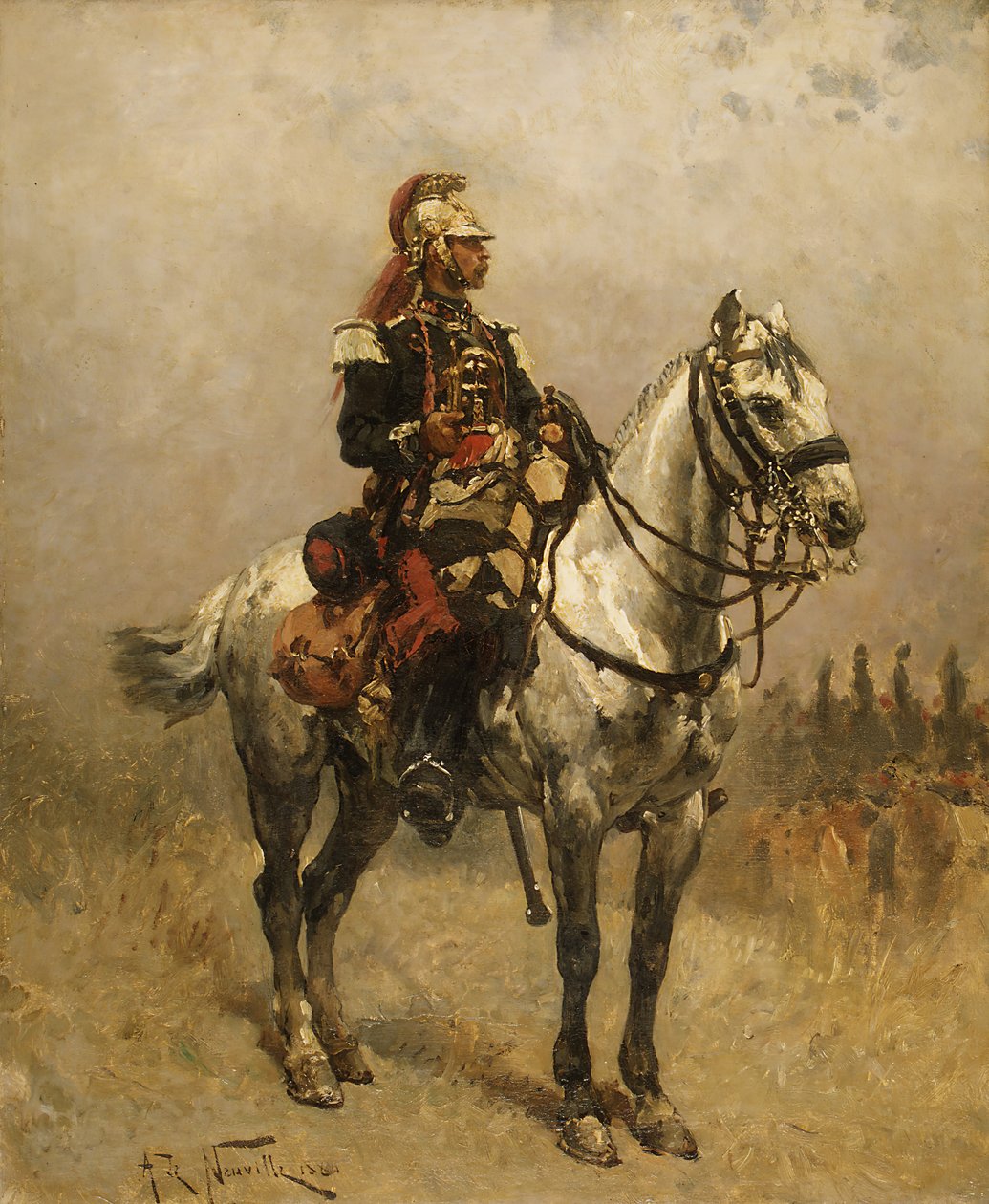 Egy lovas katona, 1884. alkotó: Alphonse de Neuville
