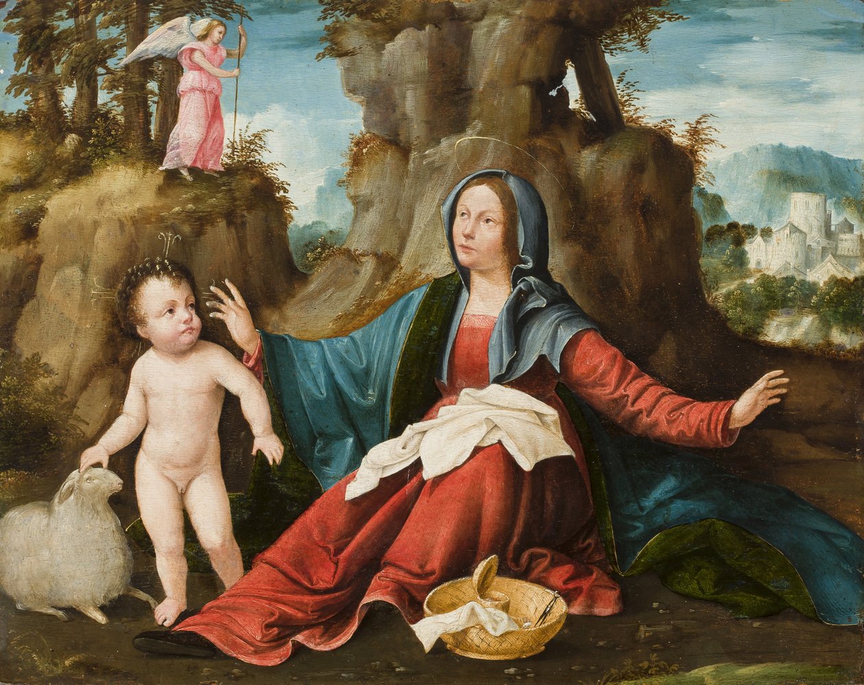 Szűz Mária látomása, 1518-20 körül alkotó: Altobello Melone
