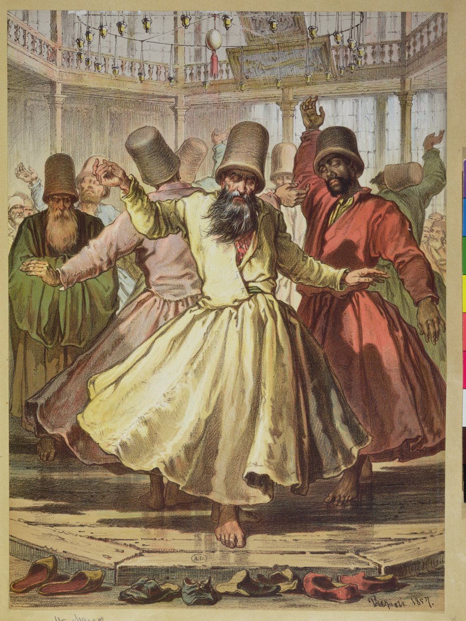 Táncoló dervisek, 1857 alkotó: Amadeo Preziosi