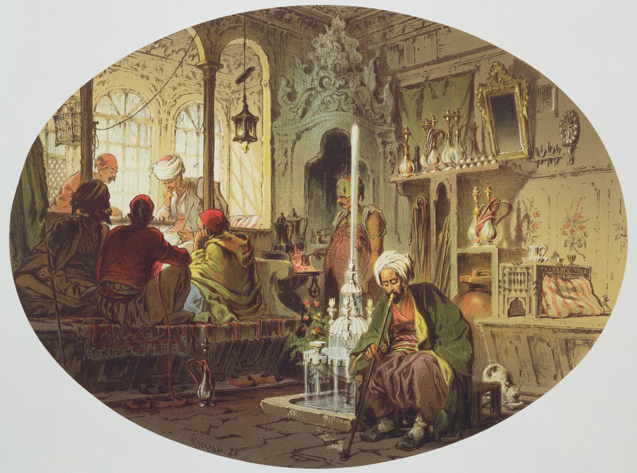 Oszmán kávéház, 1862 alkotó: Amadeo Preziosi