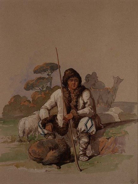 Pásztor, 1855 körül alkotó: Amadeo Preziosi