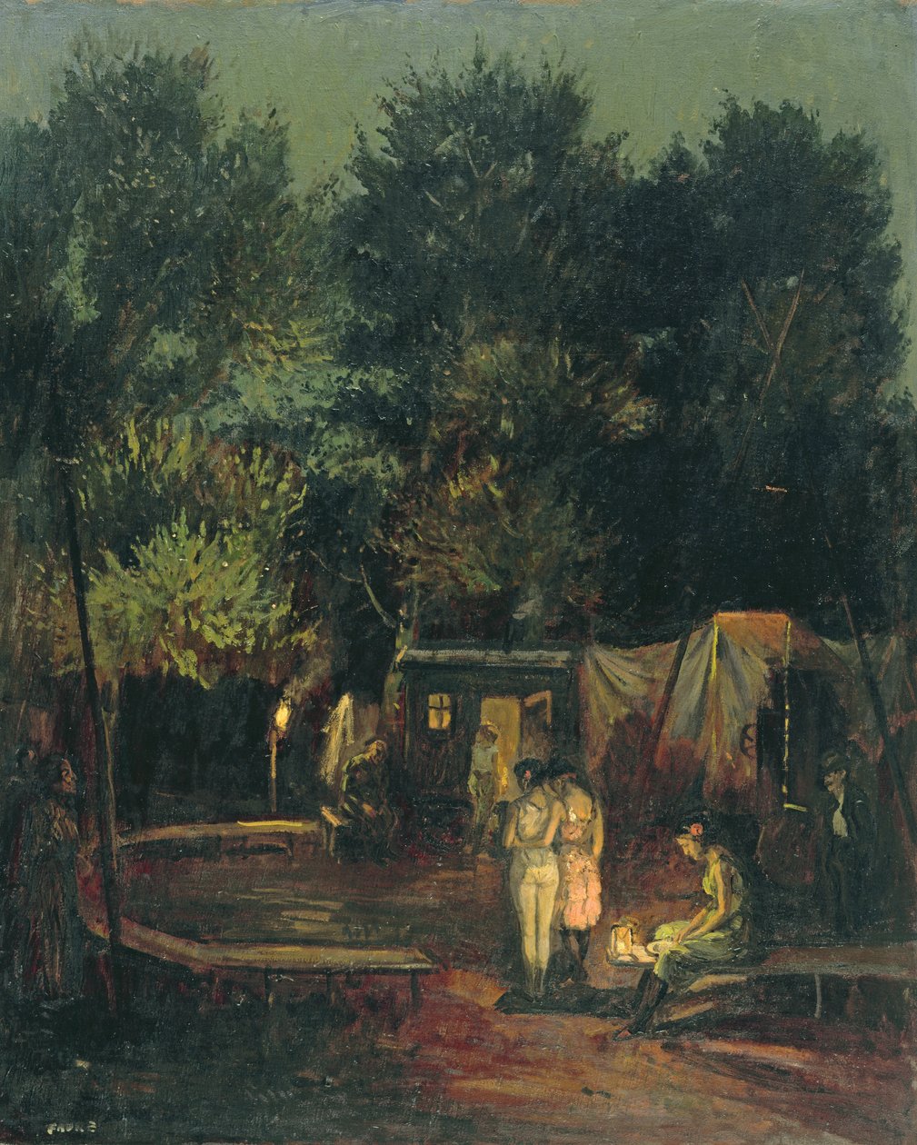 Cirkusz a fák alatt, 1912 alkotó: Amandus Faure
