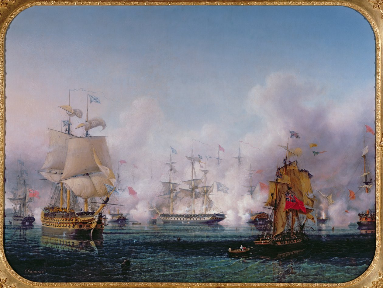 A navarinói csata epizódja, 1827. október 20., 1853 körül alkotó: Ambroise Louis Garneray