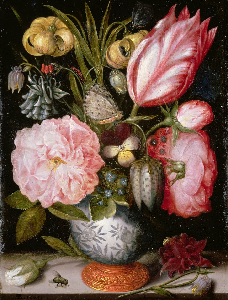 Virágcsendélet porcelánvázában alkotó: Ambrosius the Elder Bosschaert