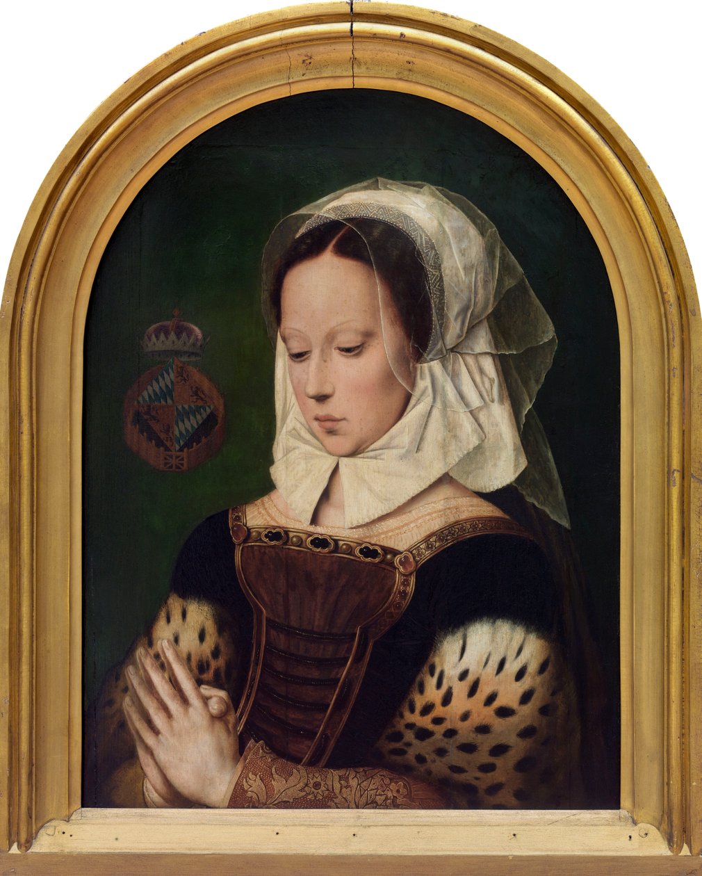Woman at Prayers (olaj a panelen) alkotó: Ambrosius (after) Benson