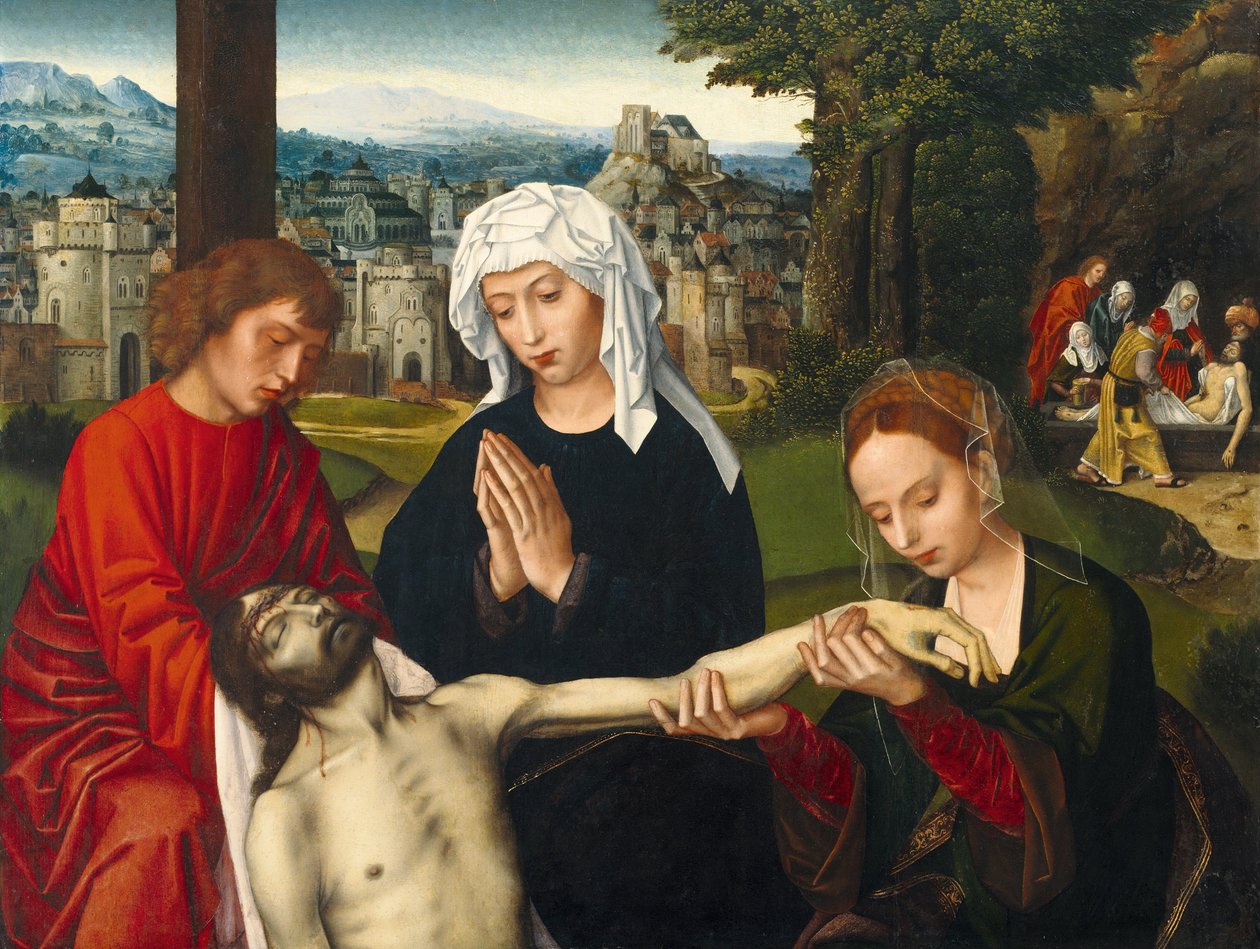 Pietà a kereszt lábánál alkotó: Ambrosius Benson