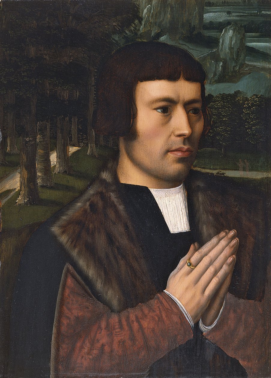 Imádkozó férfi portréja alkotó: Ambrosius Benson
