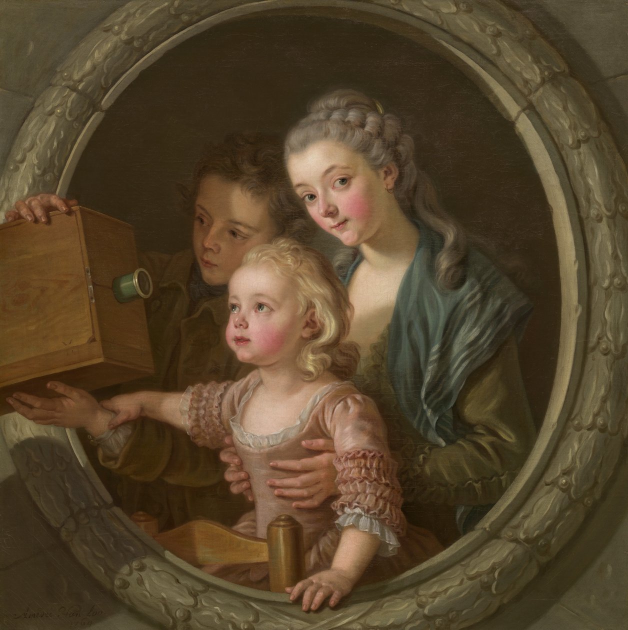 A Camera Obscura, 1764. alkotó: Amédée van Loo