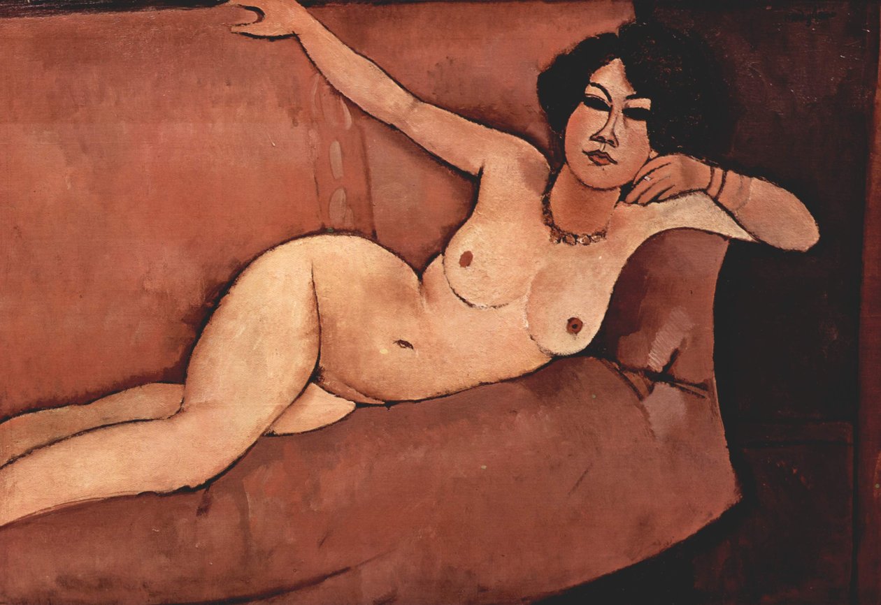 Meztelen a kanapén (Almaiisa) alkotó: Amedeo Modigliani