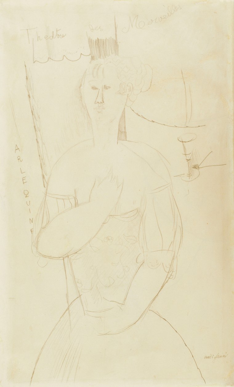 Harlekin, 1915 körül alkotó: Amedeo Modigliani