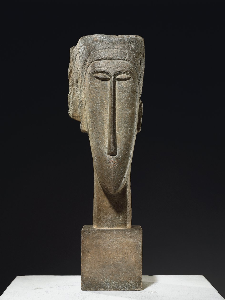 Fej, 1910-1912 körül (mészkő) alkotó: Amedeo Modigliani