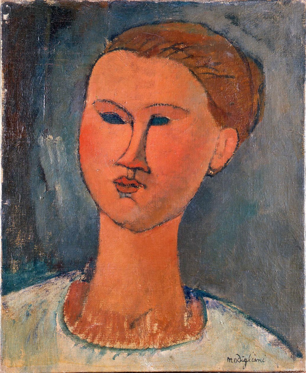 Egy fiatal nő feje alkotó: Amedeo Modigliani