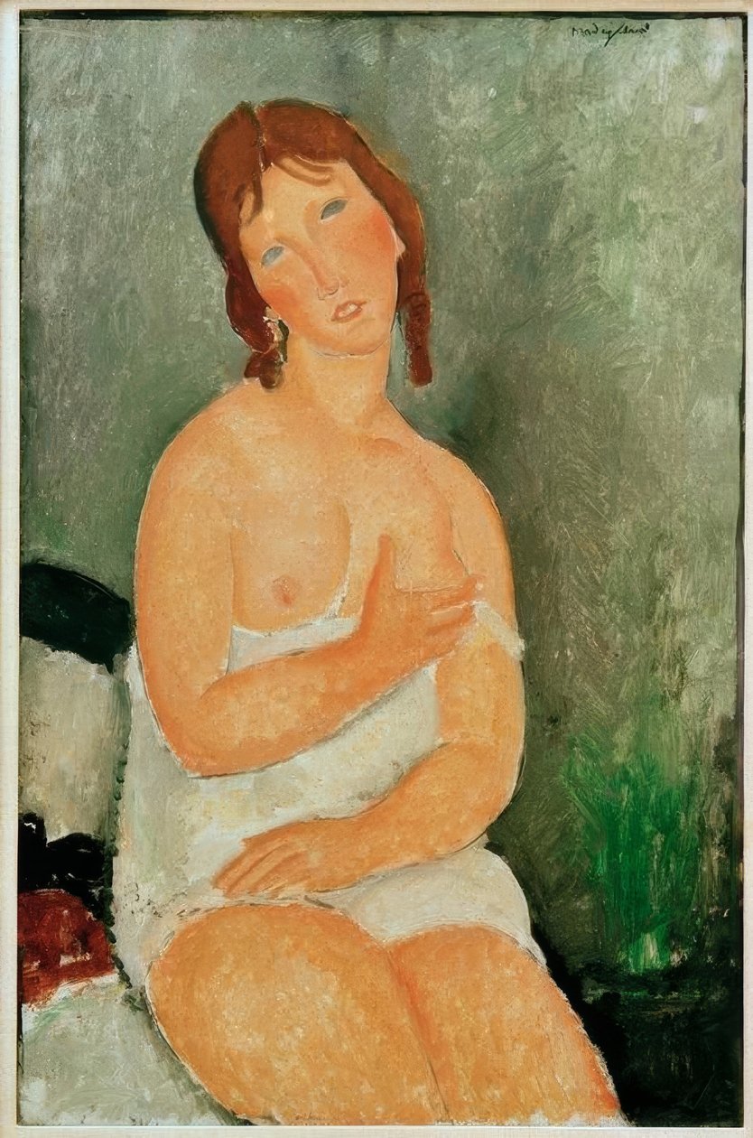 Fiatal nő ül alkotó: Amedeo Modigliani