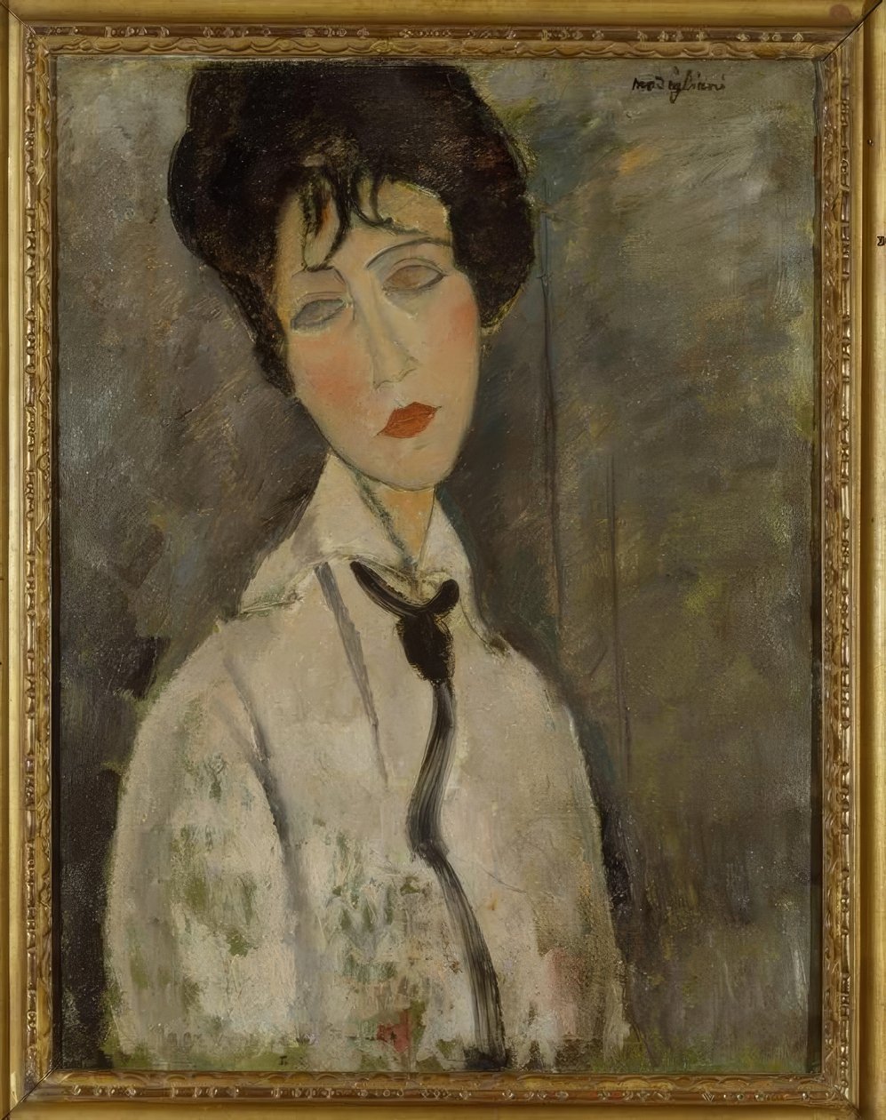 A fekete nyakkendős nő alkotó: Amedeo Modigliani