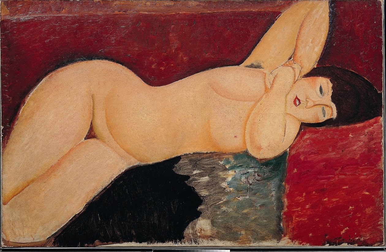 Fekvő meztelen alkotó: Amedeo Modigliani
