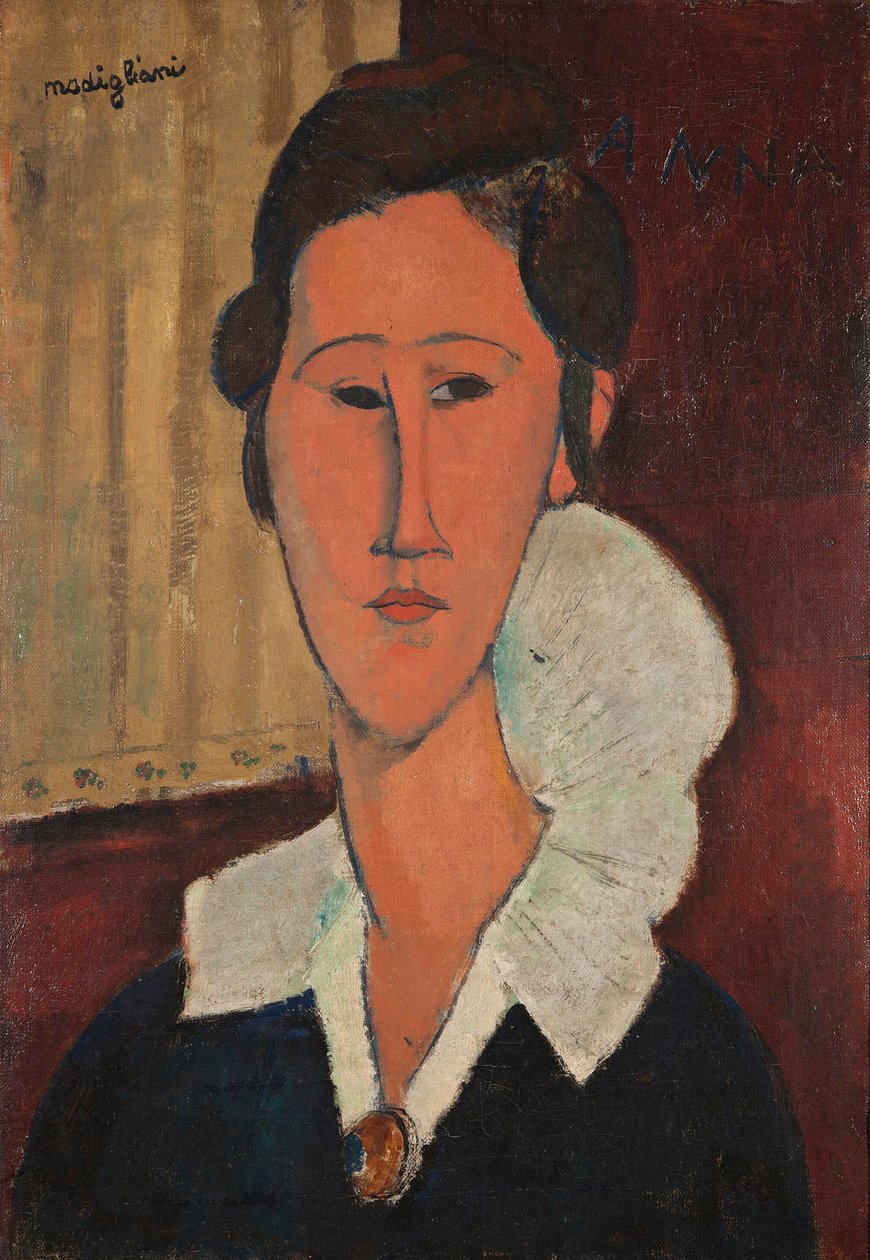 Anna Zborowska portréja, 1917. alkotó: Amedeo Modigliani