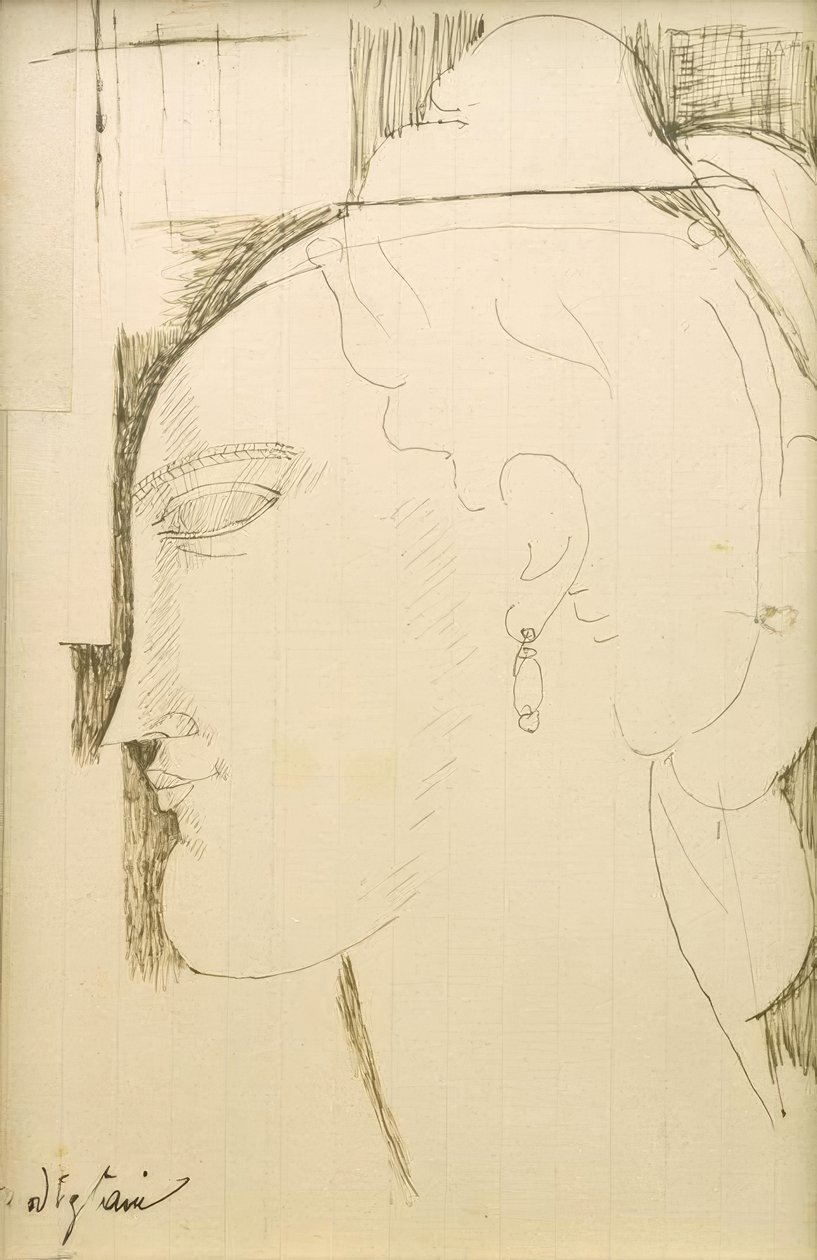 Egy nő feje alkotó: Amedeo Modigliani