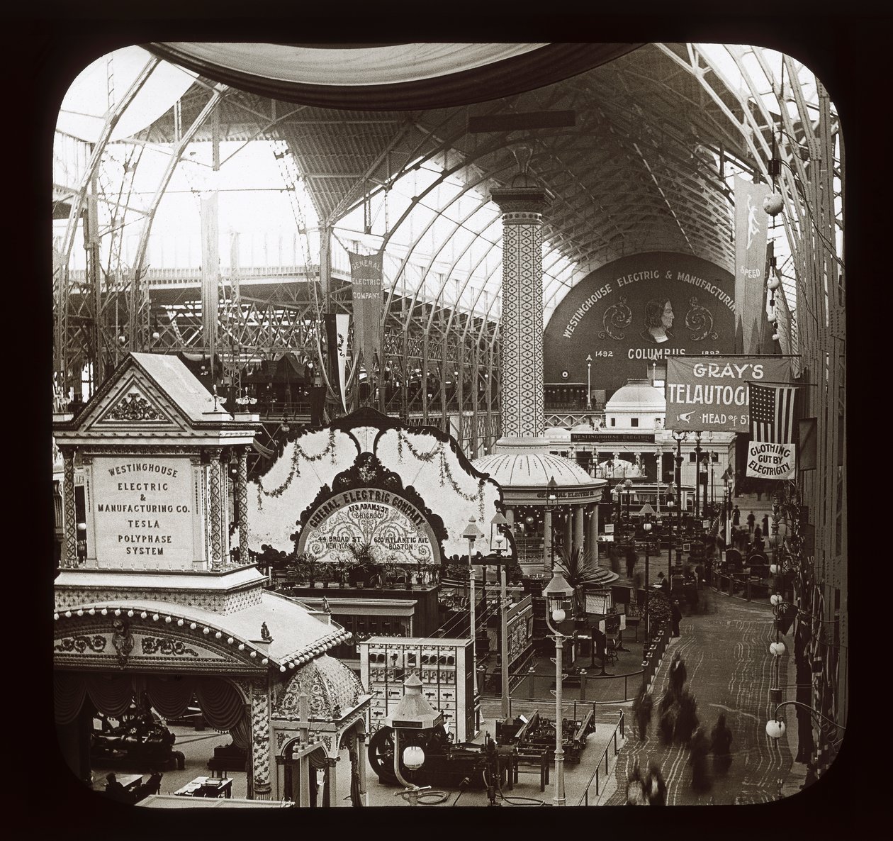 Worlds Columbian Exposition: Electricity Building, Chicago, 1893 (lámpás csúszda) alkotó: American Photographer