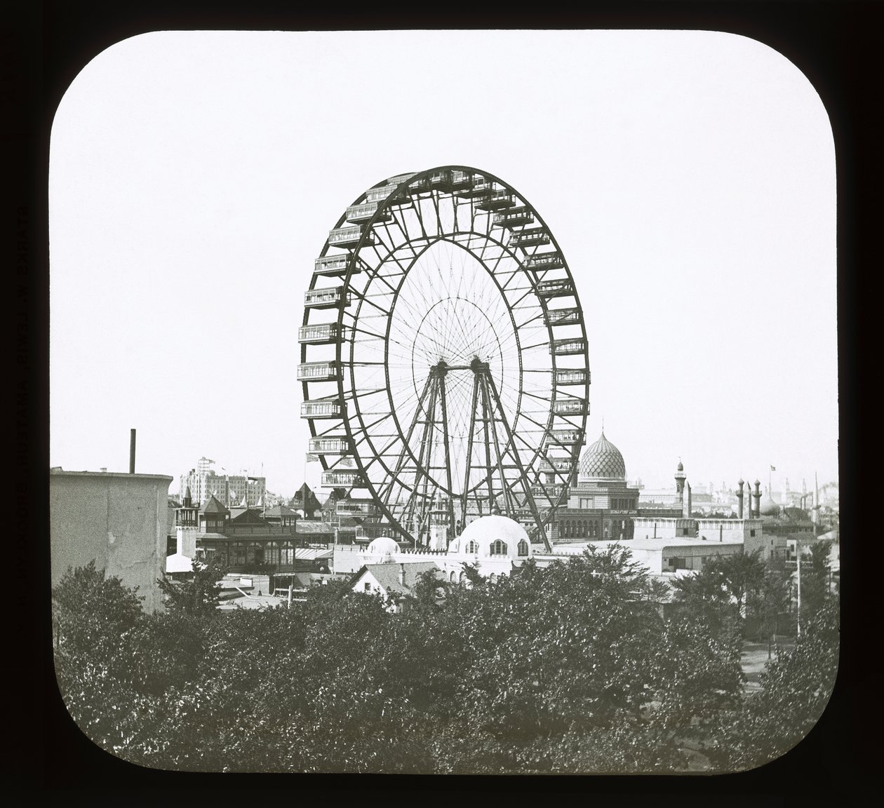 Worlds Columbian Exposition: Ferris Wheel, Chicago, 1893 (lámpás csúszda) alkotó: American Photographer