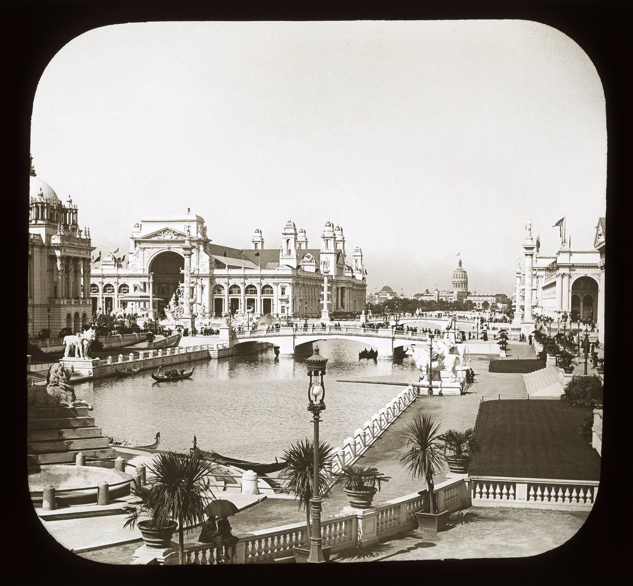 Worlds Columbian Exposition: külső nézet, Chicago, 1893 (lámpás csúszda) alkotó: American Photographer