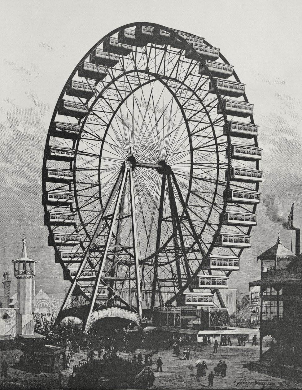A Nagy óriáskerék a Kolumbiai Világkiállításon, 1893. július 1 alkotó: American School