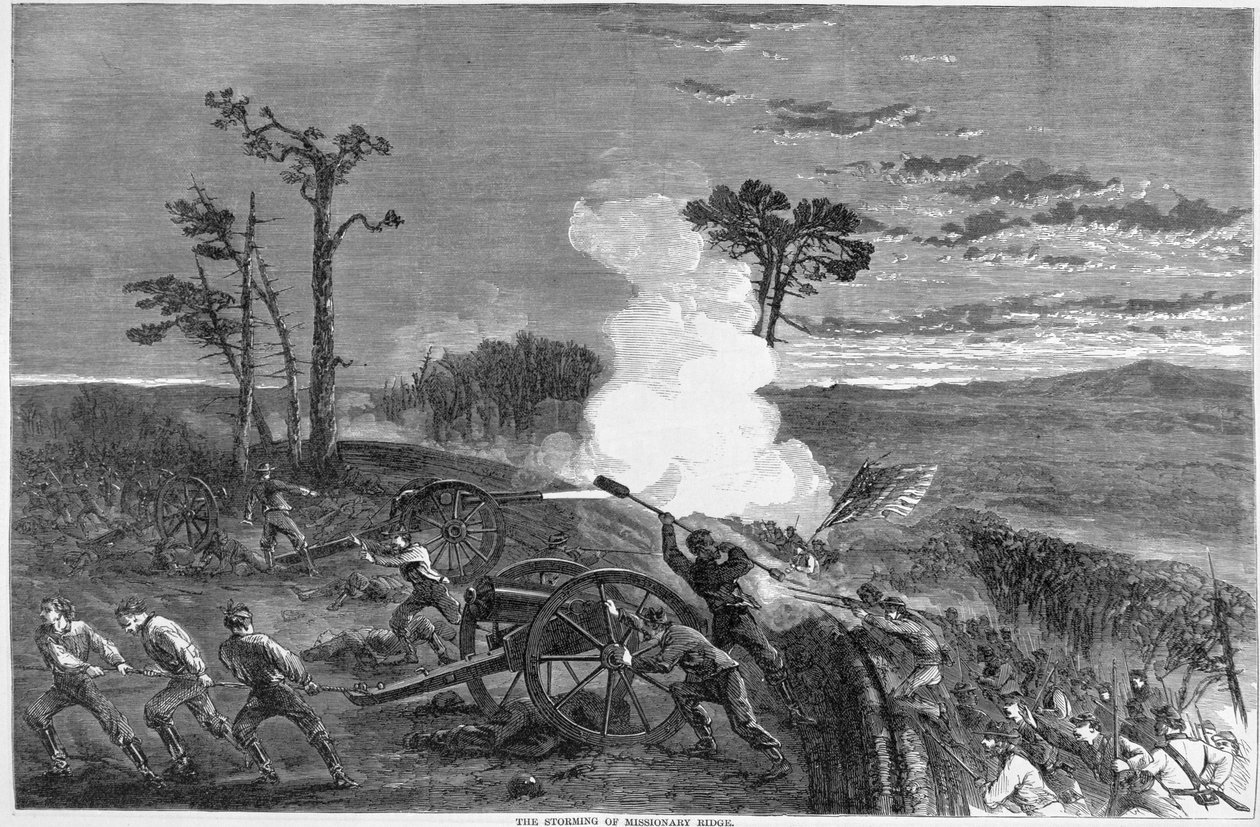The Storming of Missionary Ridge, 1863, Harpers Képes története a polgárháborúból alkotó: American School