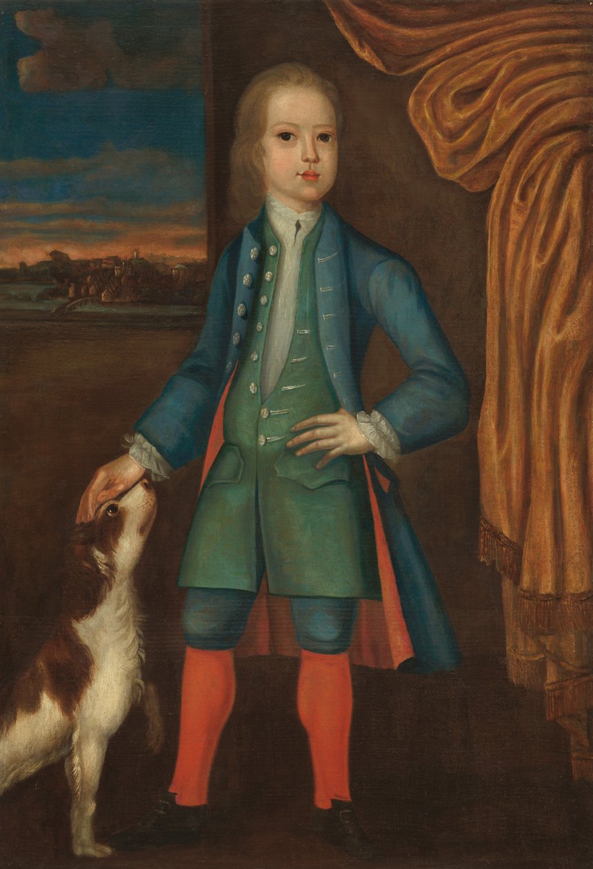 Kék kabátos fiú alkotó: American 18th Century