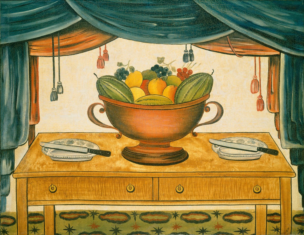 Tál gyümölcs alkotó: American 19th Century