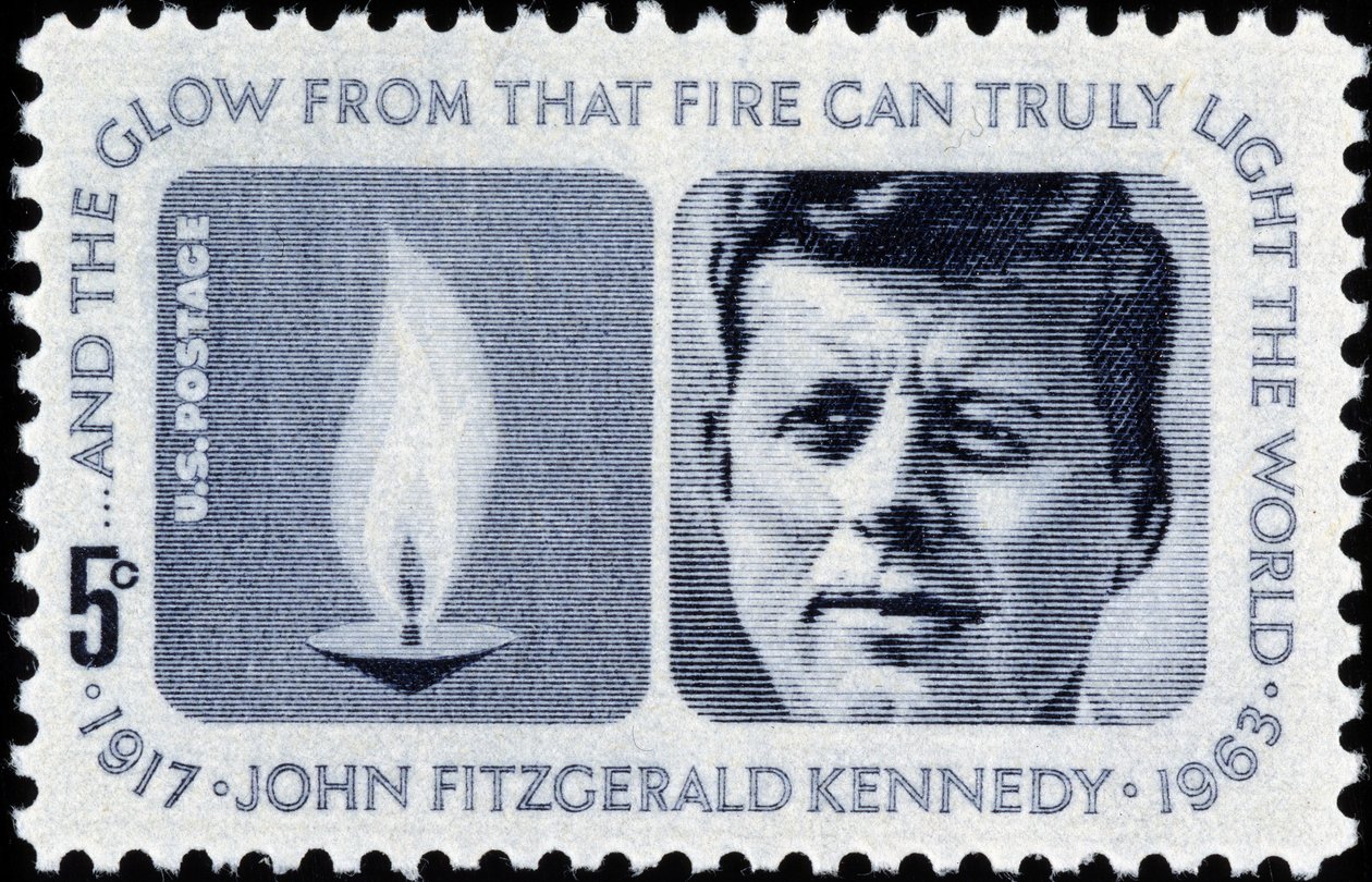 John Fitzgerald Kennedy amerikai bélyegzője alkotó: American School