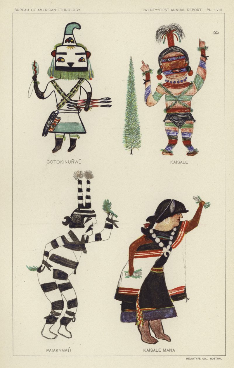 Cotokinunwu, Kaisale, Paiakyamu, Kaisale Mana (színes litográfia) alkotó: American School